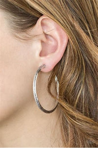 Paparazzi Girl Gang Silver Hoop Earrings