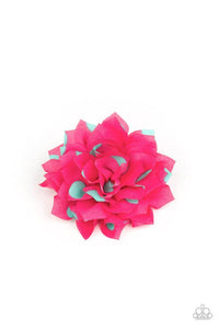 Hair Accessories - Polka Perfection - Pink and Green Polka Dot Hair Clip