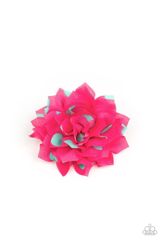 Hair Accessories - Polka Perfection - Pink and Green Polka Dot Hair Clip