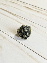 Load image into Gallery viewer, Paparazzi - Hibiscus Harbor Brass Floral Ring - Fashion Fix Exclusive April 2022
