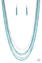 Paparazzi - Industrial Vibrance -Blue Chain Necklace