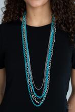 Load image into Gallery viewer, Paparazzi - Industrial Vibrance -Blue Chain Necklace
