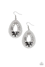 Load image into Gallery viewer, Paparazzi Instant Reflect Silver Rhinestone Earrings
