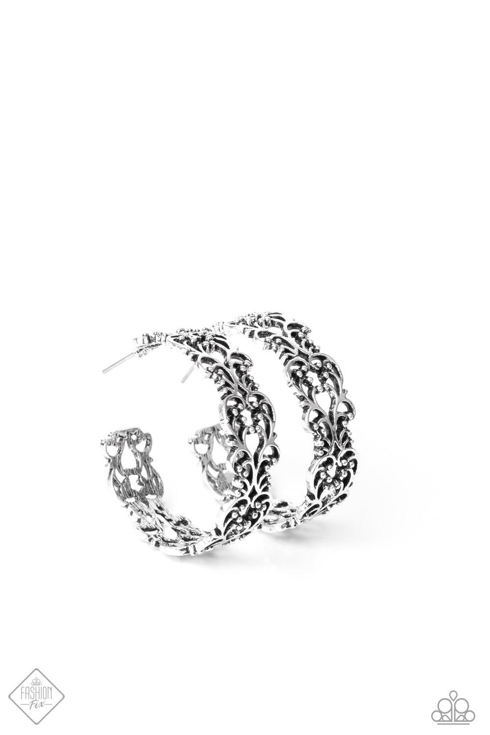 Fashion Fix - Lauren Wreaths Silver Hoop Earrings - Glimpses of Malibu December 2020