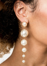 Load image into Gallery viewer, Living a WEALTHY Lifestyle Gold Pearl Earrings Fashion Fix
