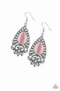 Paparazzi Majestically Malibu Pink Moonstone Earrings