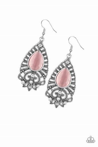 Paparazzi Majestically Malibu Pink Moonstone Earrings