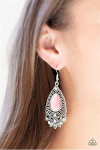 Paparazzi Majestically Malibu Pink Moonstone Earrings