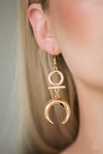 Load image into Gallery viewer, Paparazzi Majestically Moon Child Gold Earrings
