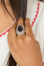 Load image into Gallery viewer, Making History Ring with Rhinestone - Choose from Black and Purple

