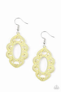 Paparazzi Mantra and Mandalas Yellow Earrings