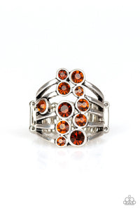 Meet in the Middle Brown Rhinestone Ring