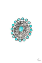 Load image into Gallery viewer, Mesa Mandala Large Ornate Turquoise Blue Ring
