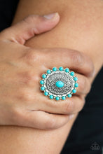 Load image into Gallery viewer, Mesa Mandala Large Ornate Turquoise Blue Ring
