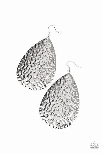Paparazzi Metallic Mirrors Silver Earrings
