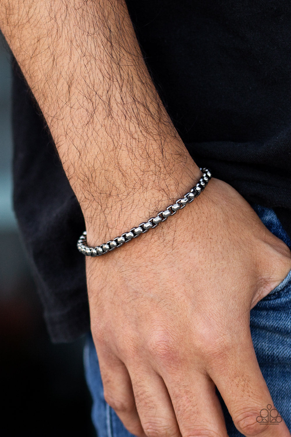 Metro Marathon Gunmetal Black Urban Men's Bracelet