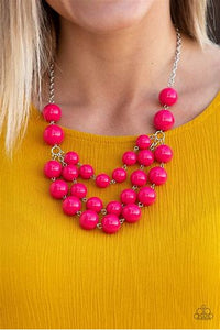 Miss Pop-You-larity Large Bead Necklace - Choose from Black or Pink