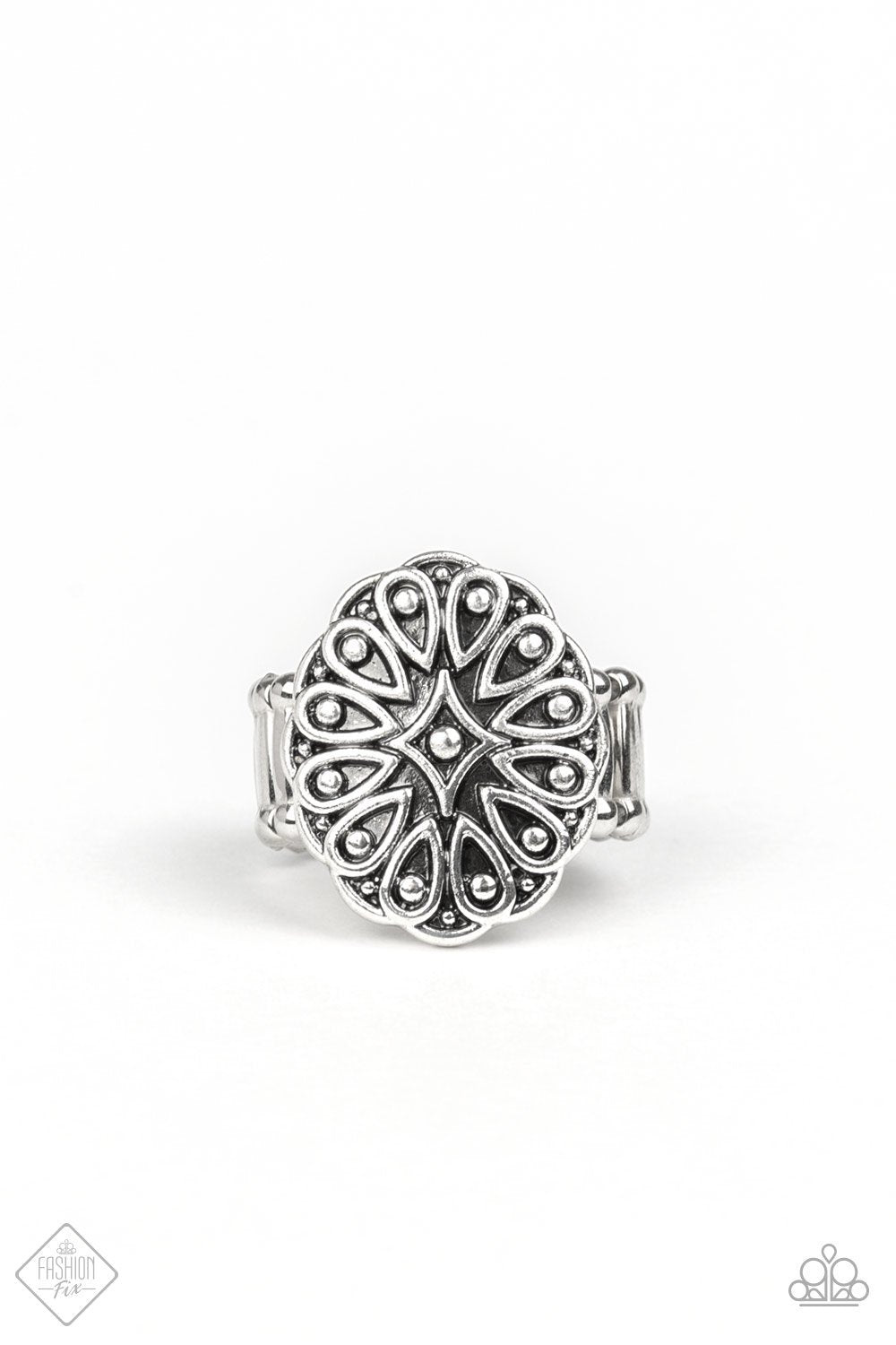 Modern Mandala Silver Ring - Fashion Fix Oct 2019 Glimpses of Malibu