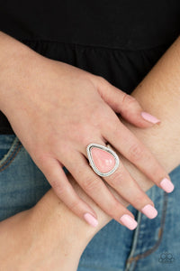 Mojave Mist Pink Ring in a Triangle Shape