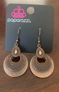 Paparazzi - Mojave Mesquite - Copper Earrings