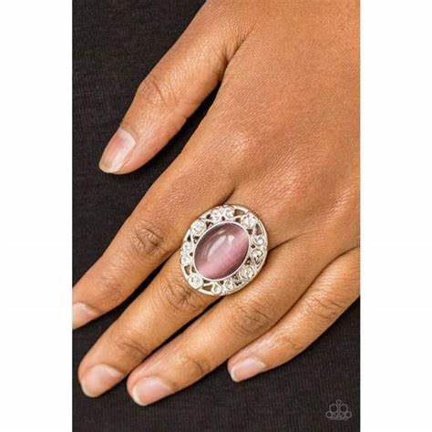 Paparazzi Moonlit Marigold Purple Moonstone Ring