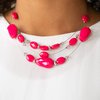 Radiant Reflections Pink Short Necklace