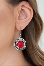 Load image into Gallery viewer, Paparazzi Natural Born Normal Red Stone Earrings
