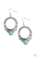 Natural Springs Turquoise Blue Earrings Paparazzi