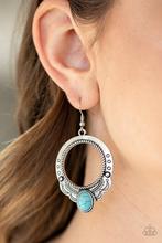 Natural Springs Turquoise Blue Earrings Paparazzi