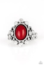 Load image into Gallery viewer, Noticeably Notable Red Pearl and Rhinestone Ring
