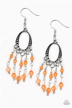 Load image into Gallery viewer, Paparazzi Not the Only Fish in the Sea Earrings with Orange Glass Beads
