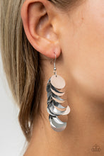 Load image into Gallery viewer, Life of the Party - Now You Sequin It Silver Sequins Earrings - Sept 2020
