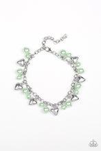 Load image into Gallery viewer, Kindhearted Heart mint green necklace and One of a Kind bracelet - Jewelry Set 6

