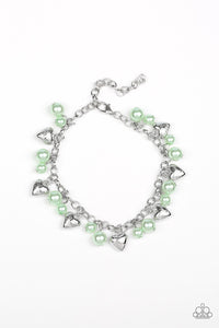 Kindhearted Heart mint green necklace and One of a Kind bracelet - Jewelry Set 6