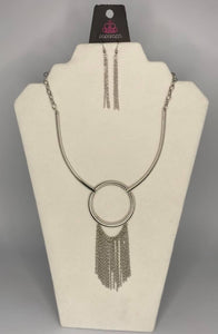 Paparazzi - Pharaoh Paradise -Silver Necklace Fashion Fix Exclusive February 2021