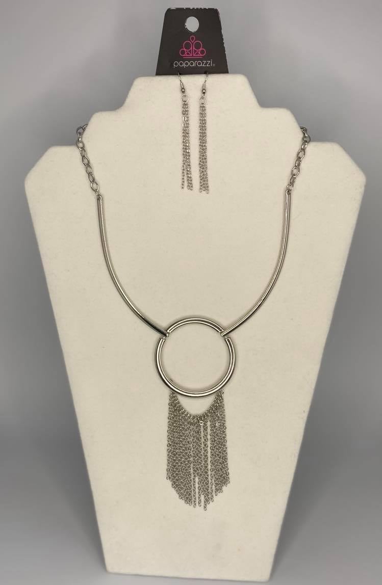 Paparazzi - Pharaoh Paradise -Silver Necklace Fashion Fix Exclusive February 2021