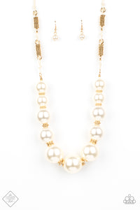 Pearly Prosperity Gold and Pearl Necklace