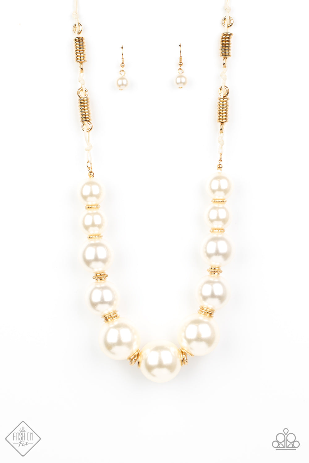 Pearly Prosperity Gold and Pearl Necklace