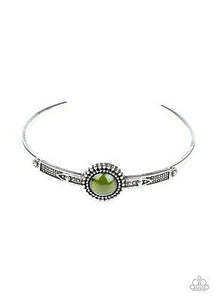 Paparazzi - Piece of Mind - Green Cuff Bracelet