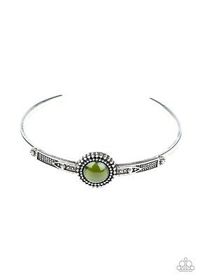 Paparazzi - Piece of Mind - Green Cuff Bracelet