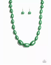 Load image into Gallery viewer, Poppin Popularity Green Necklace and Modern Garden Green Earrings - Jewelry Set 7
