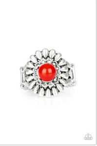Hey SOL Sister Necklace, Summer Sol Earrings, Live Life to the Fullest, Poppy Pep - Red Jewelry Set 46