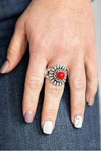 Load image into Gallery viewer, Hey SOL Sister Necklace, Summer Sol Earrings, Live Life to the Fullest, Poppy Pep - Red Jewelry Set 46
