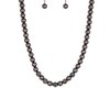 Posh Boss Black Necklace & Poshing Your Luck Black Hematite Rhinestone Bracelet - Jewelry Set 17