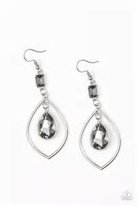 Paparazzi Priceless Silver Teardrop Earrings