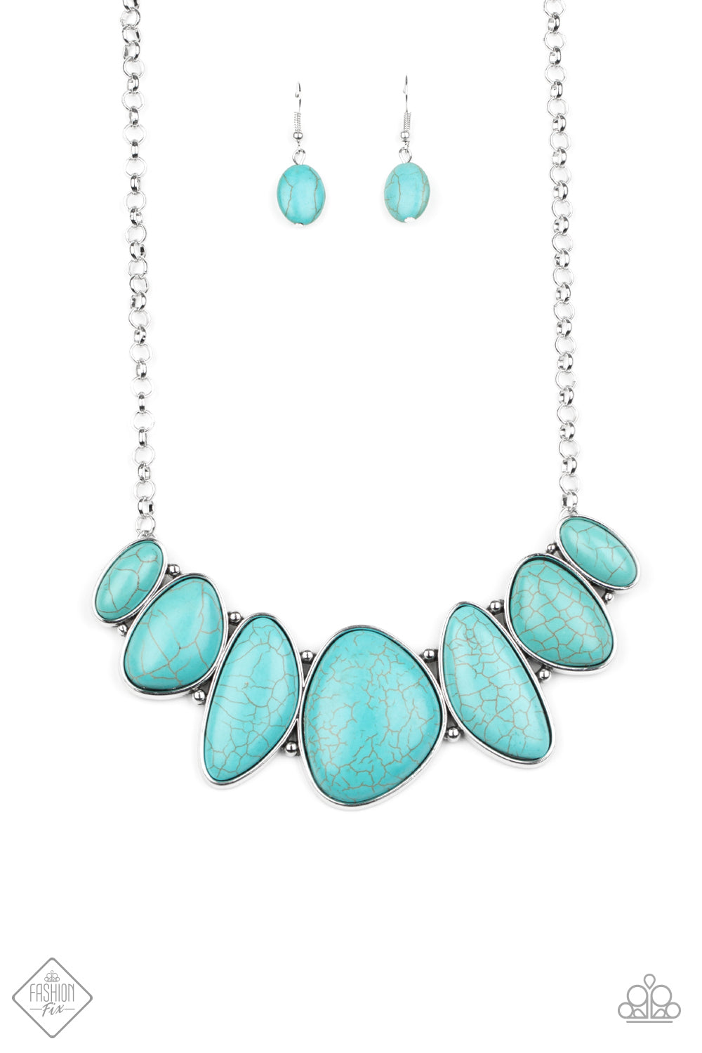 Fashion Fix Simply Santa Fe - Primitive Turquoise Necklace - Sept 2020