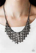 Load image into Gallery viewer, Paparazzi - Rebel Remix - Black Fringe Necklace
