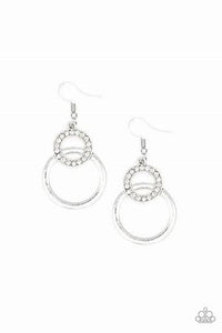 Paparazzi Regal Refinery White Earring