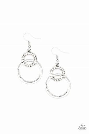 Paparazzi Regal Refinery White Earring