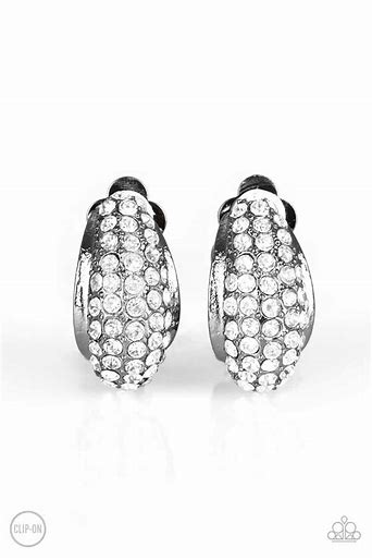 Paparazzi Revenue Avenue Gunmetal Black Clip On Earrings Hematite